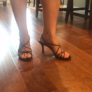 Stuart Weitzman Black Strappy Sandal